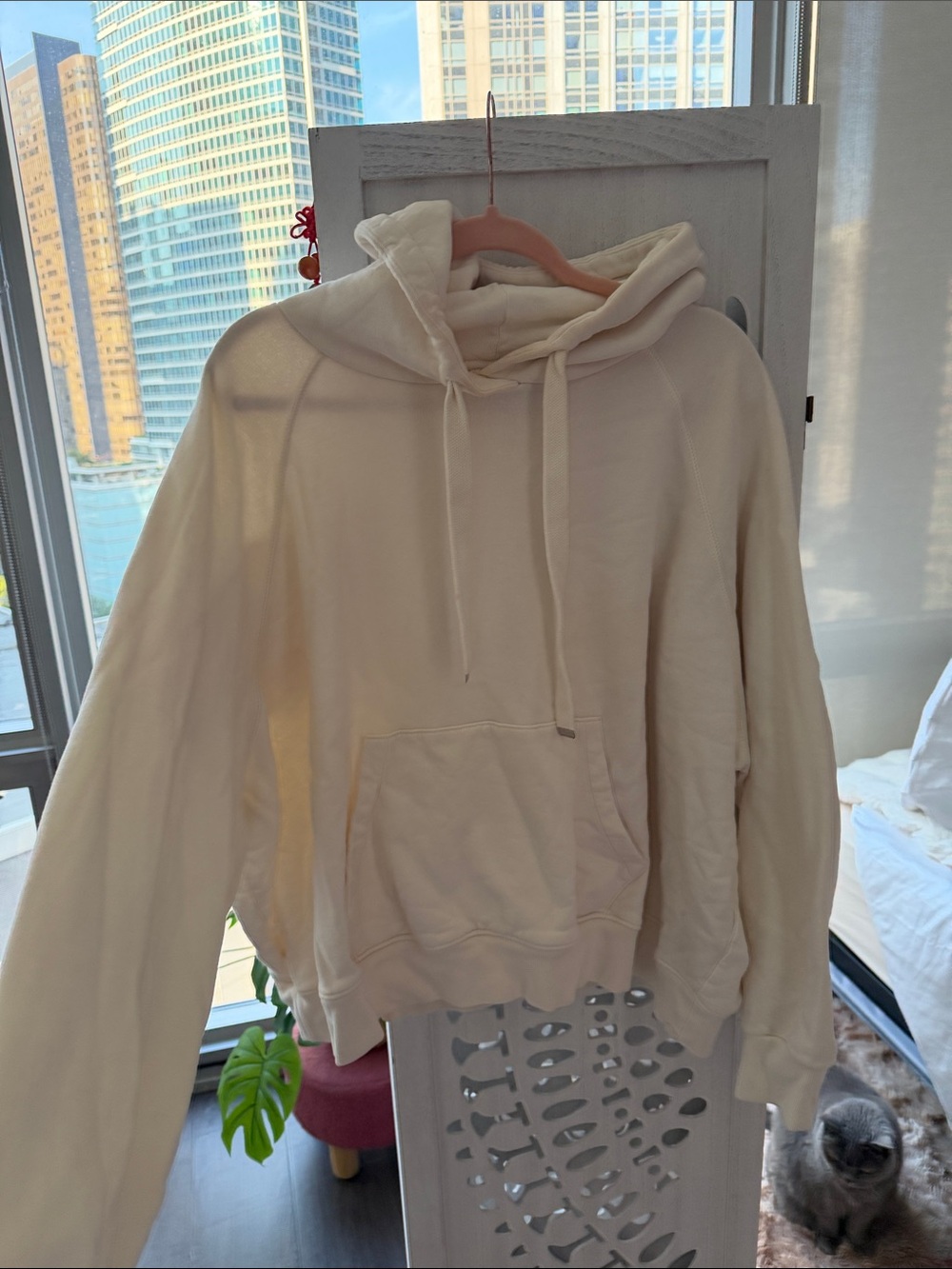 AllSaints oversized Cream Women's Hoodie Pullover